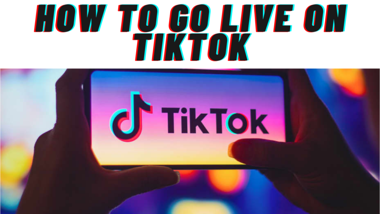 how to go live on tiktok